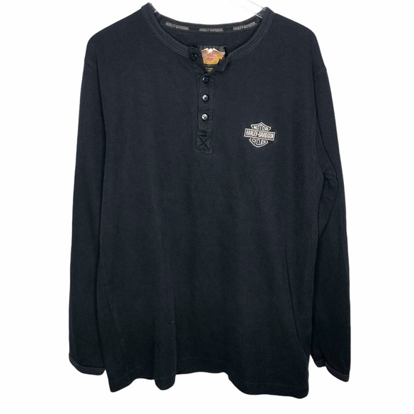 Harley-Davidson Other - Harley Davidson Henley Shirt Long Sleeve Men L